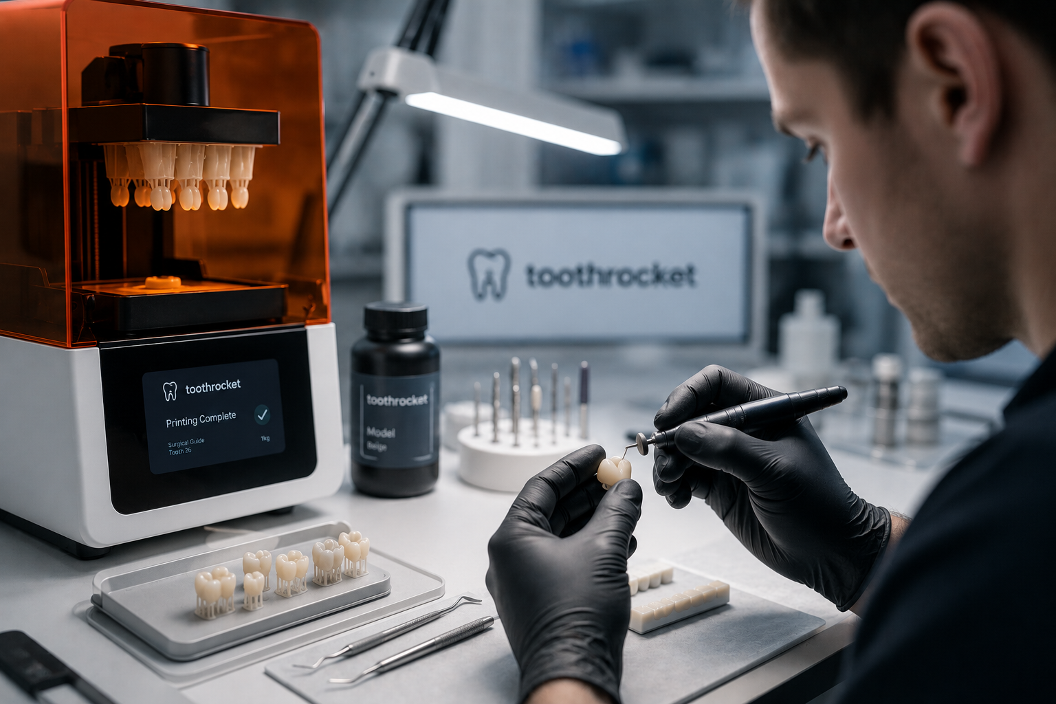 Lab technician at work